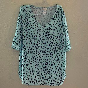 Bibi Mint Cow Print Shirt
